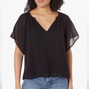 Velvet by Graham & Spencer Women's Ashlyn Cotton Gauze Cape Sleeve Blouse